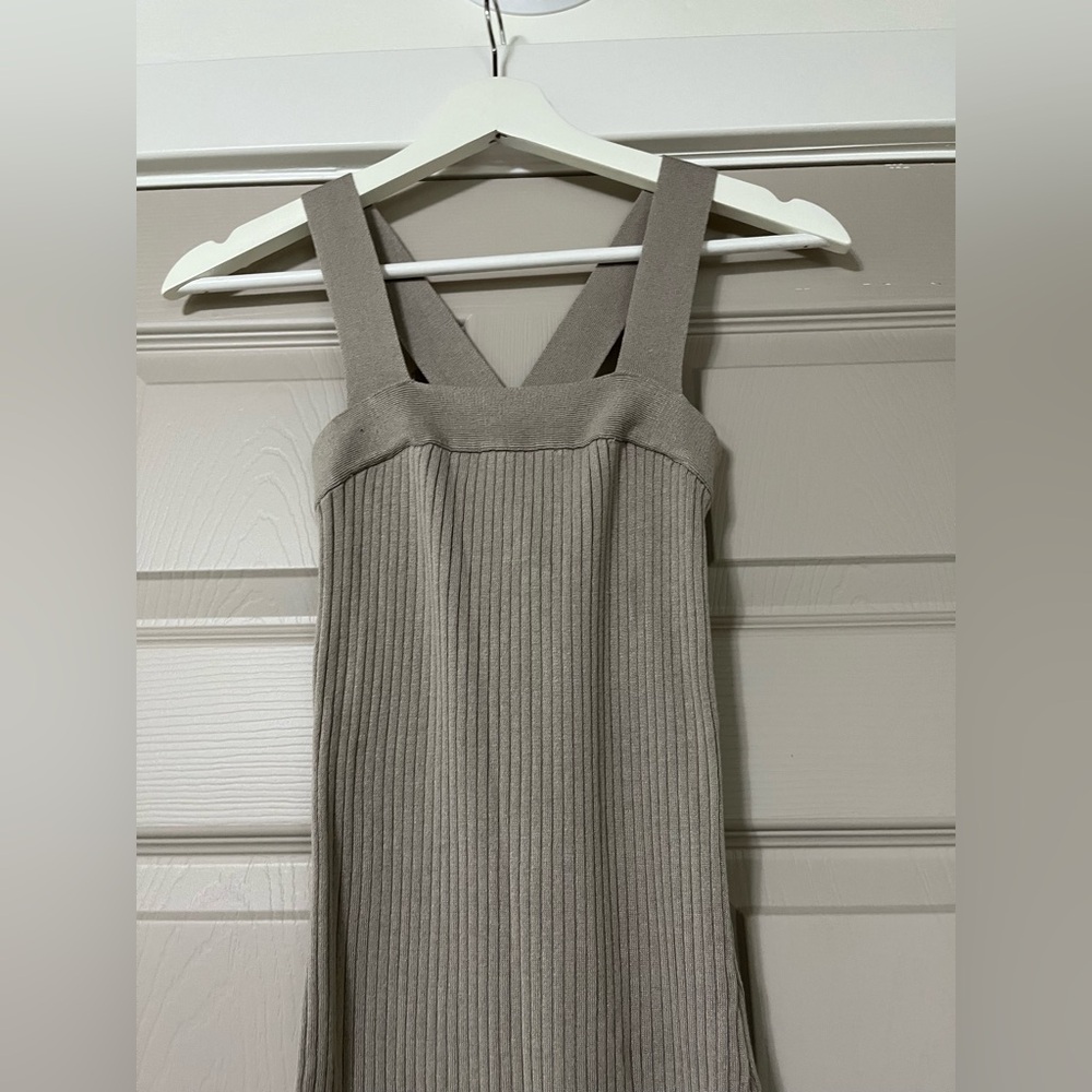 Forever 21 Midi Ribbed Knit Sweater Dress with cross straps - Picture 4 of 8